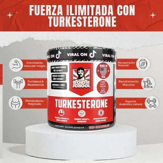 TURKESTERONE OLD SCHOOL® con TONGKAT AL |Aumenta tu energía|
