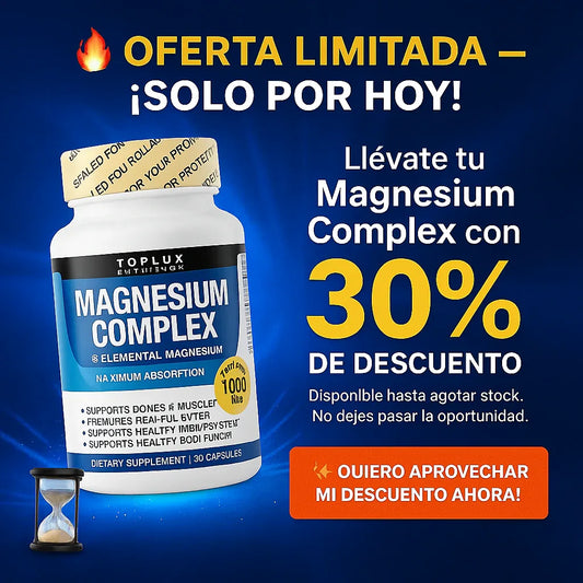 💊 Magnesium Complex 1000 mg – Energía, Sueño & Bienestar Diario ✨