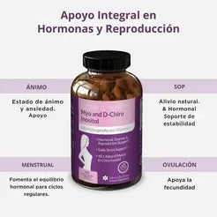 Myo-Inositol y D-Chiro Inositol™ con Vitamina D3 y Ashwagandha, 120 Capsulas