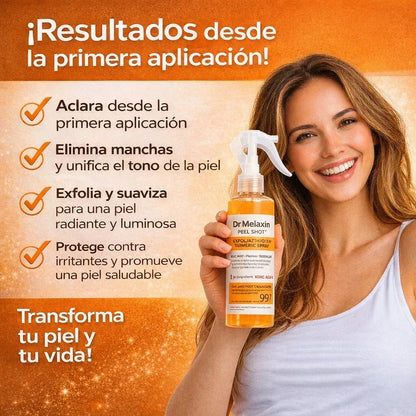 Dr Melaxin™: Tratamiento despigmentante a base de Cúrcuma en Spray